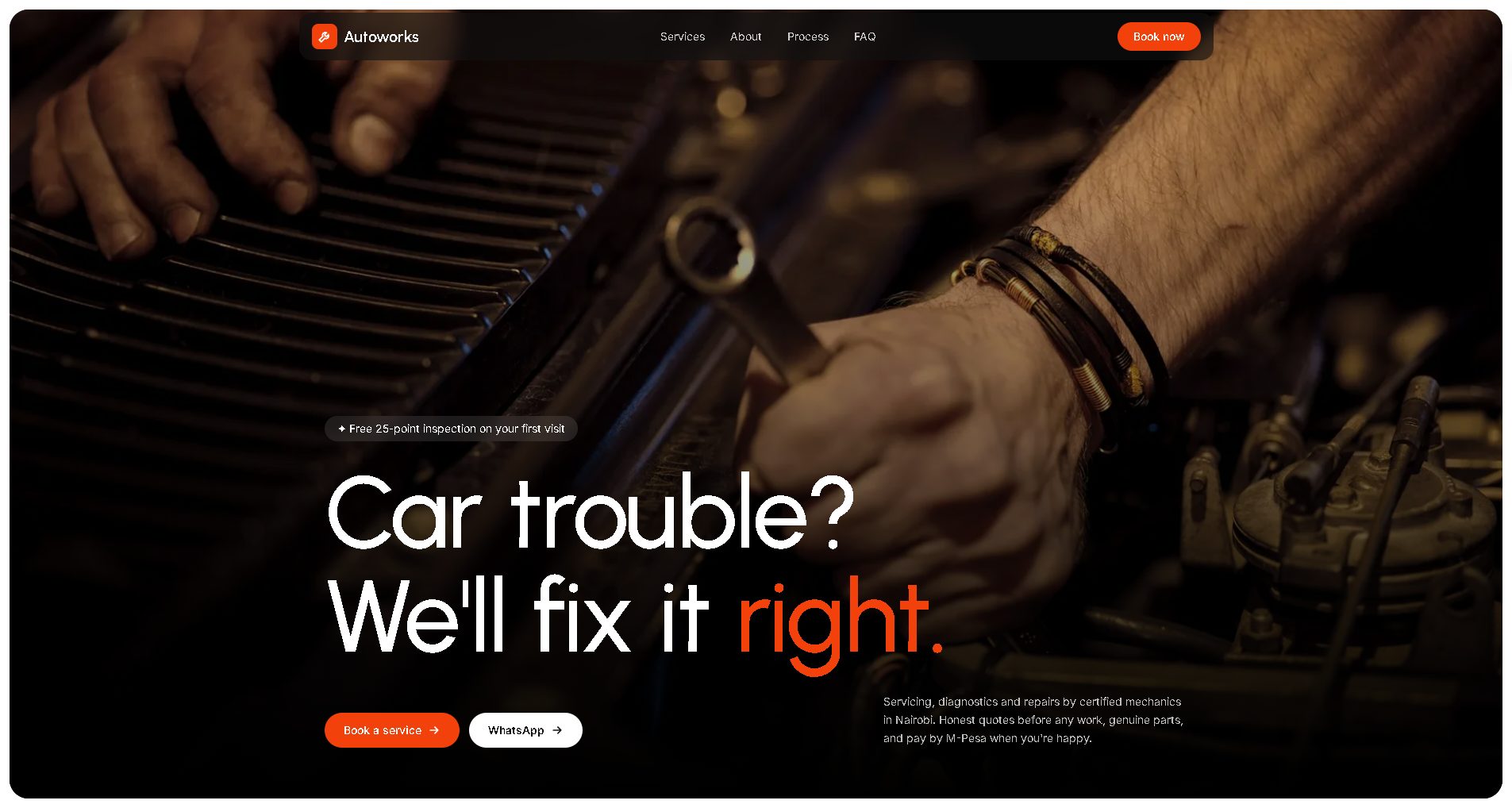 Garage website preview