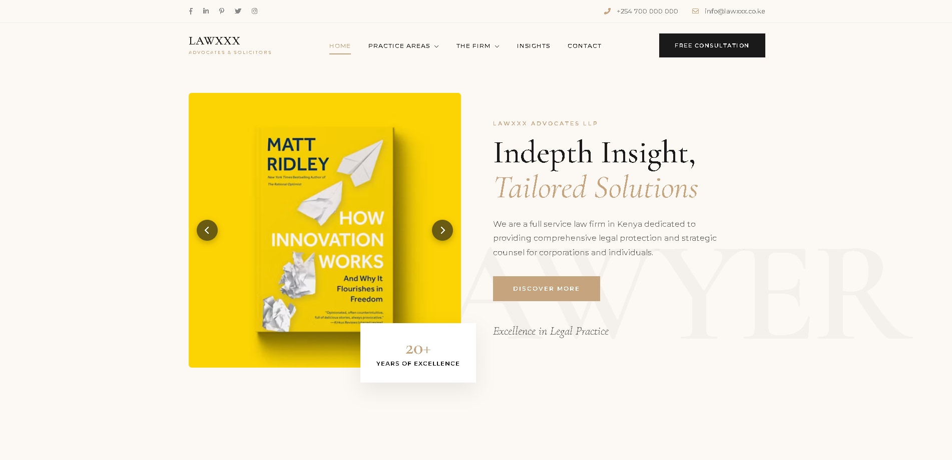 Law firm website preview
