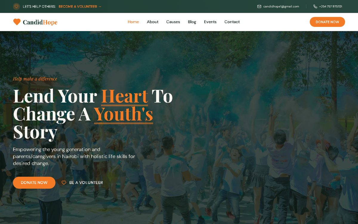 NGO website preview